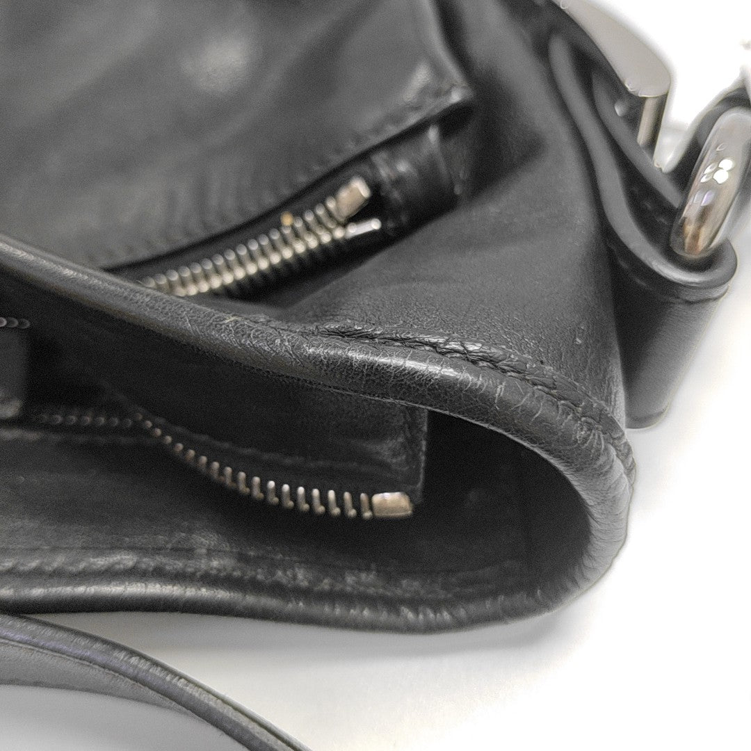 Calfskin Shoulder Bag Black