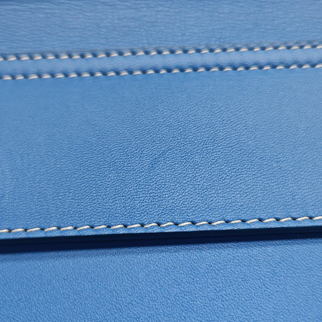 Calfskin Tote Bag Mini Blue