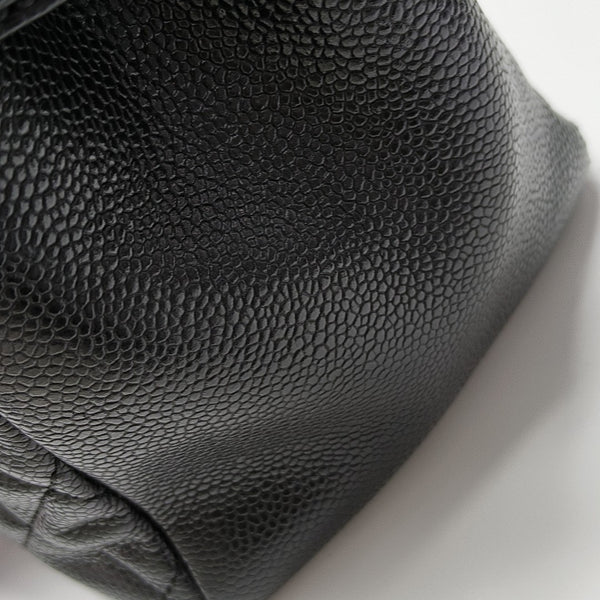 CHANEL GST Large Quilted Grained Calfskin Black