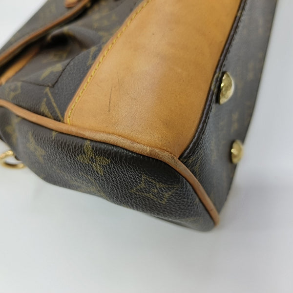 BEVERLY MM Monogram Coated Canvas Brown