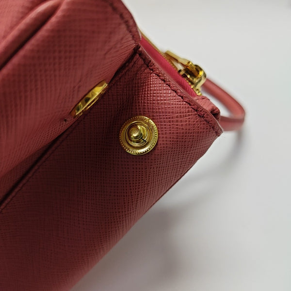 Galleria Small Saffiano Calfskin Red