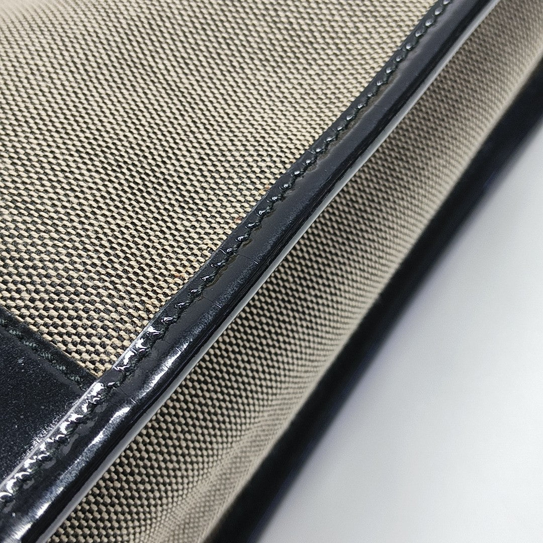 Canvas Top Handle Bag Brown