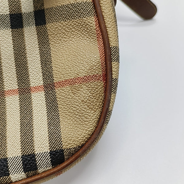 Coated Canvas Shoulder Bag Beige