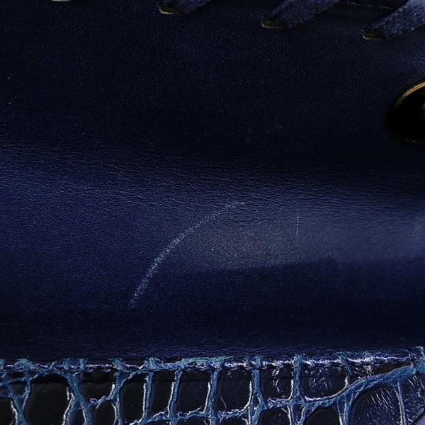 Calfskin Top Handle Bag Blue