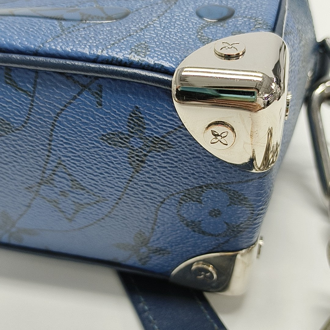 SOFT TRUNK Mini Monogram Coated Canvas Blue