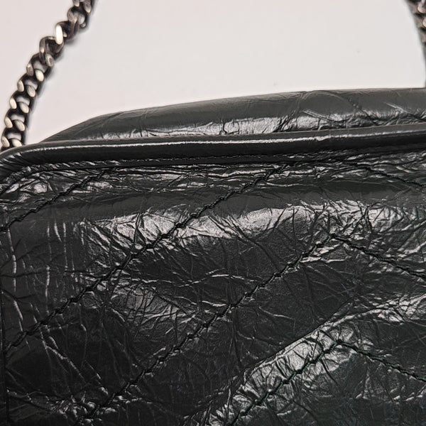 NIKI Mini Chevron Calfskin Green