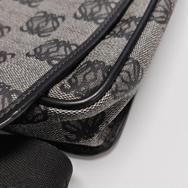 Monogram Coated Canvas Shoulder Bag Gray