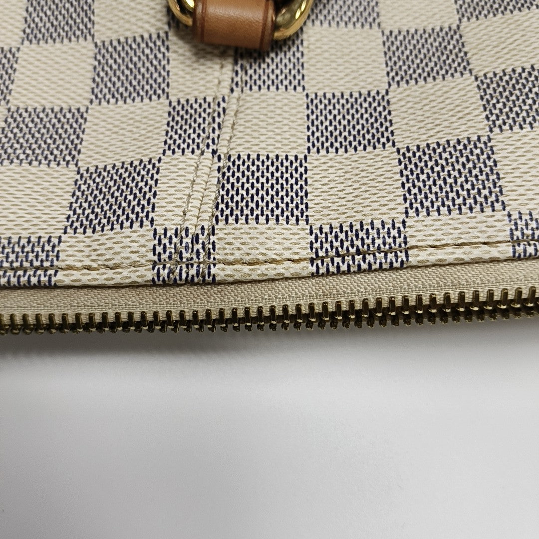 TOTALLY MM Damier Azur Coated Canvas White