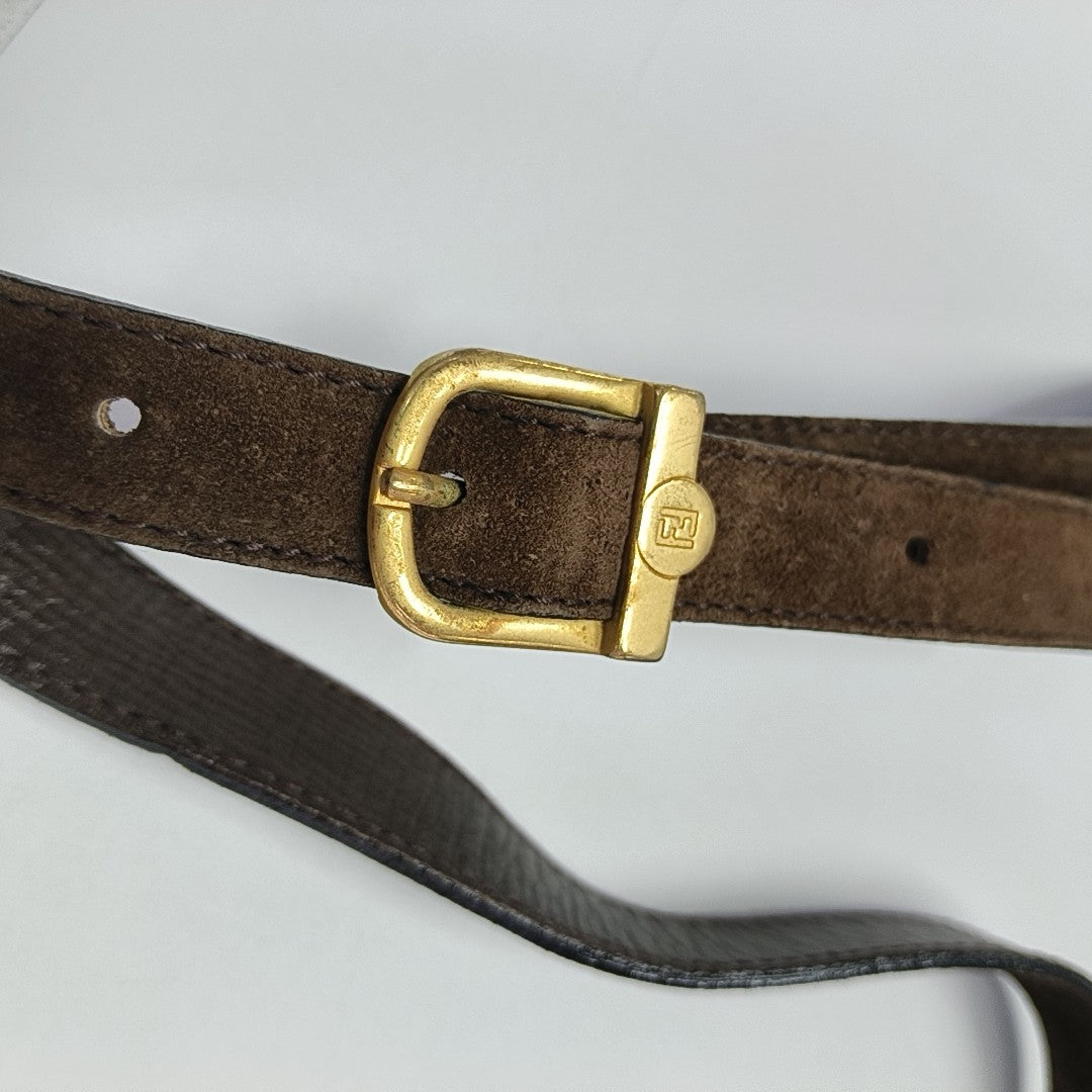 Calfskin Shoulder Bag Brown