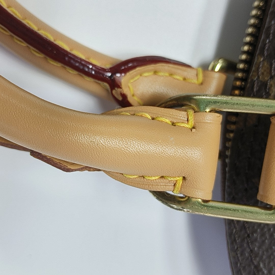 ALMA BB Monogram Coated Canvas Brown