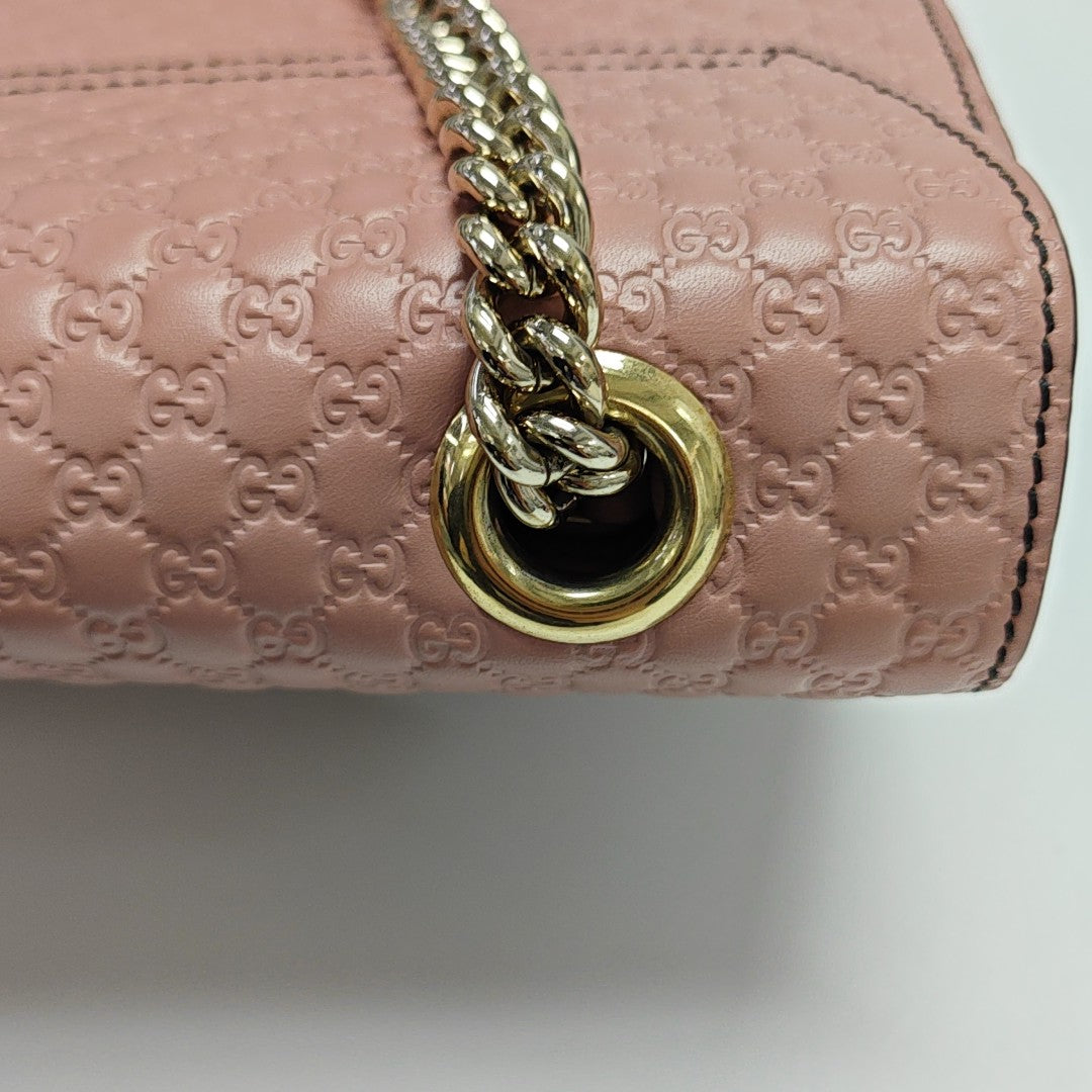 Emily Chain Monogram Calfskin Pink