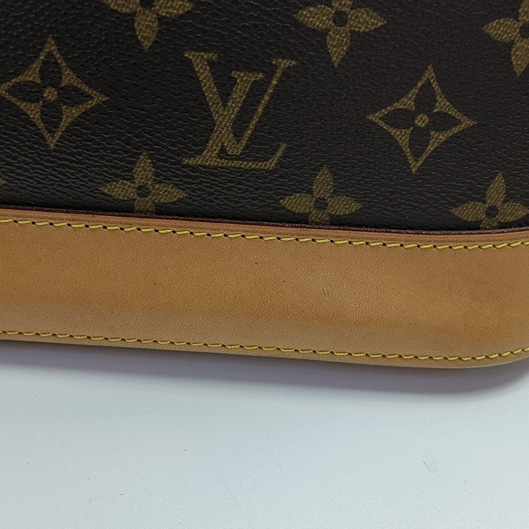 ALMA MM Monogram Coated Canvas Brown