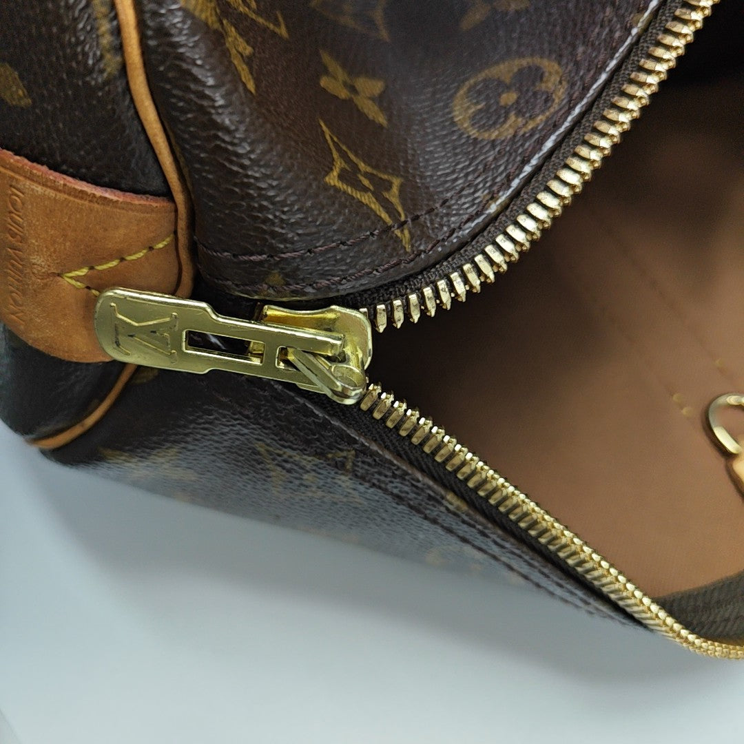 KEEPALL 45 Monogram Coated Canvas Brown