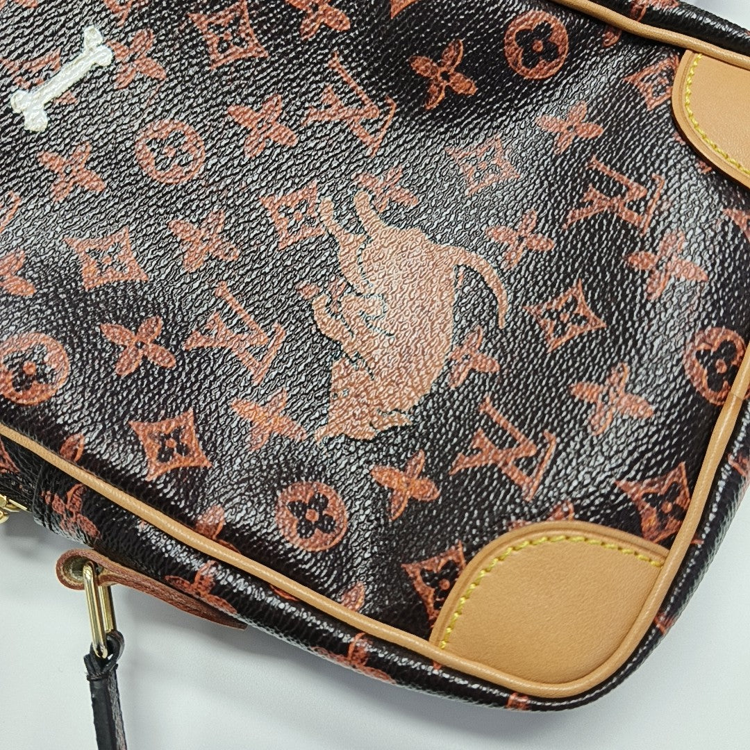 DANUBE MM Monogram Coated Canvas Brown