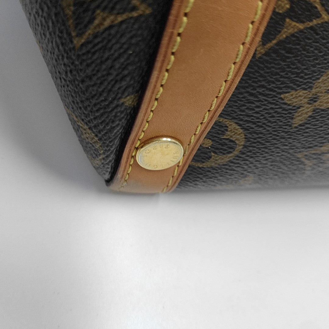 MARAIS MM Monogram Coated Canvas Brown