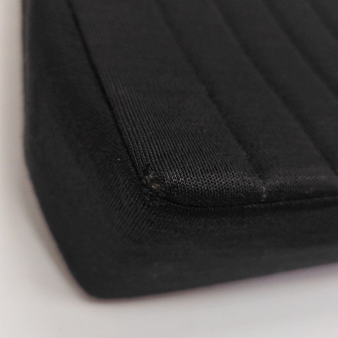 Quilted Fabric Shoulder Bag Black