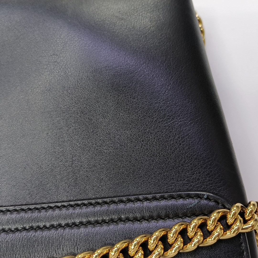 Calfskin Shoulder Bag Black