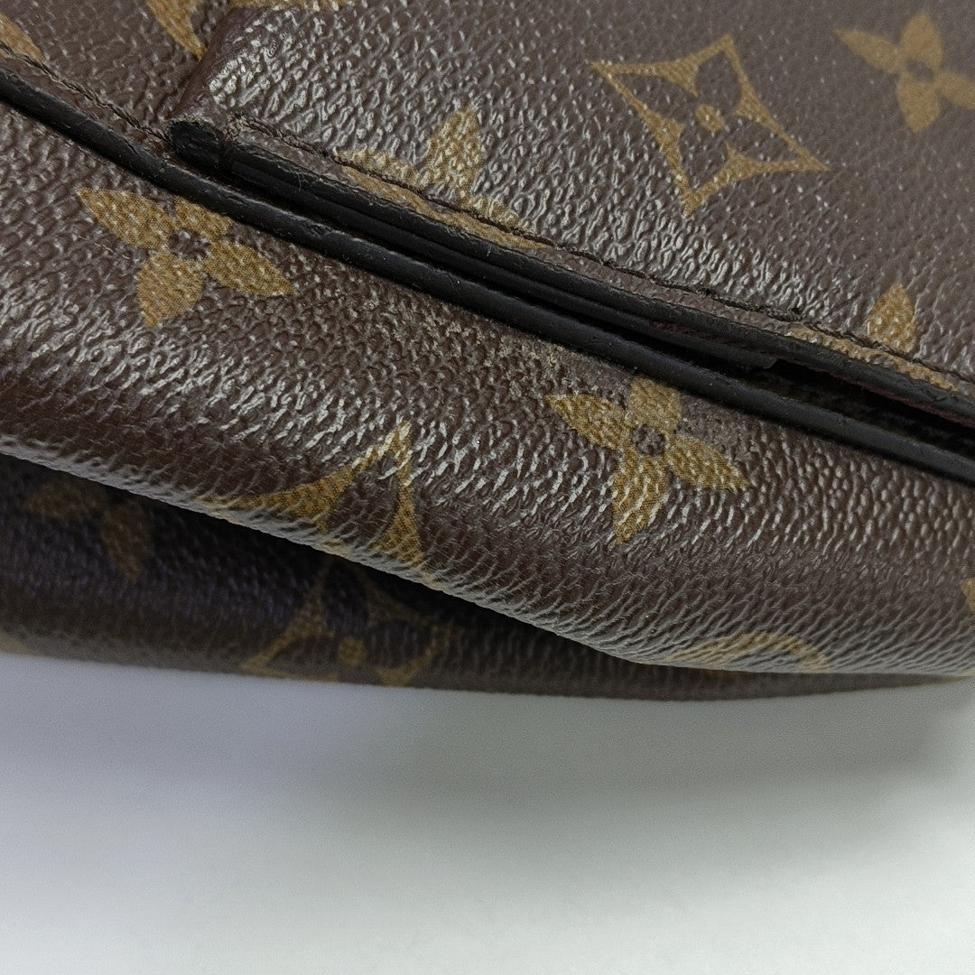 CLUNY MM Monogram Coated Canvas Brown