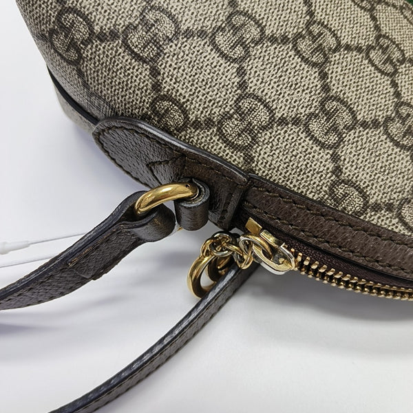 Ophidia Small Monogram Coated Canvas Beige