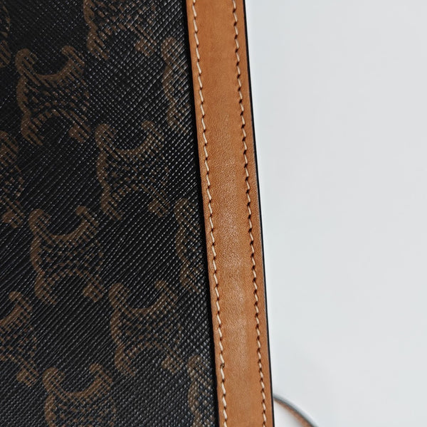 TRIOMPHE Small Coated Canvas Brown