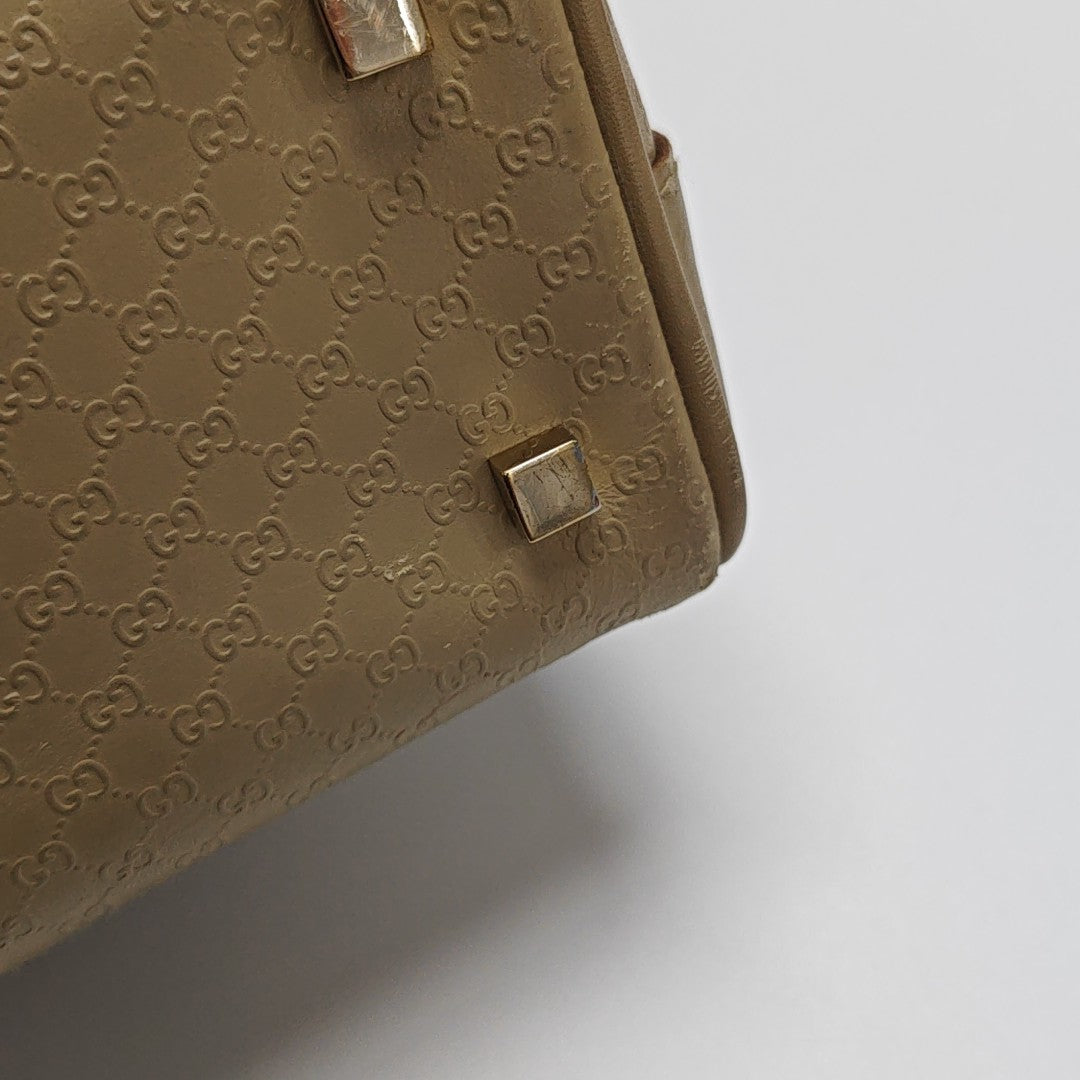 Calfskin Top Handle Bag Beige