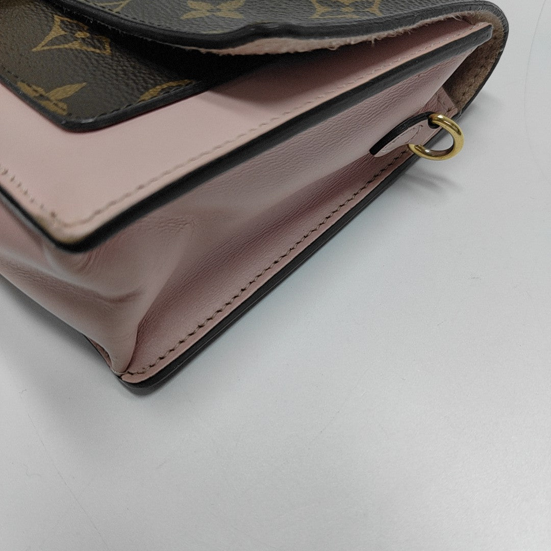 FLORE Monogram Coated Canvas Brown