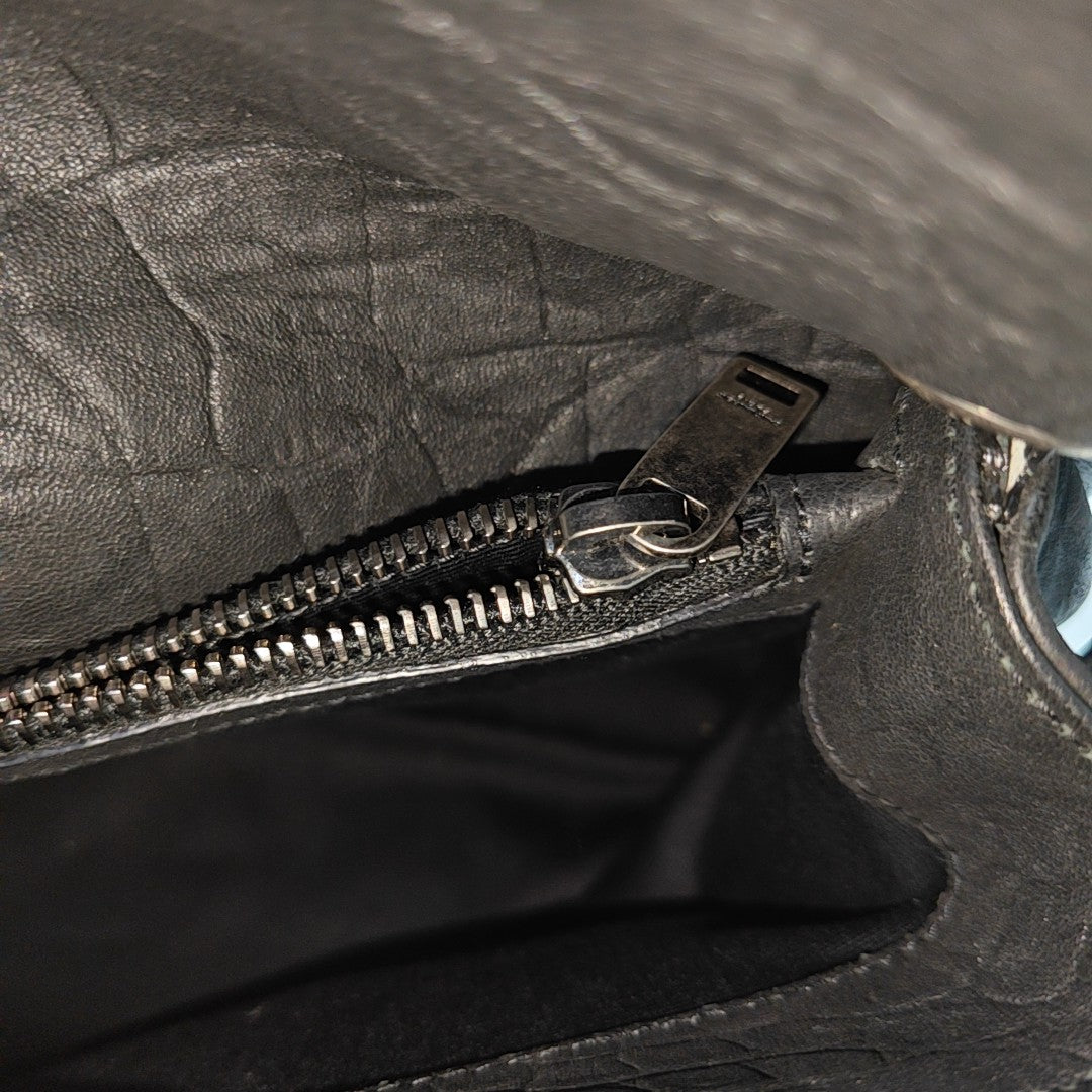 Calfskin Shoulder Bag Black