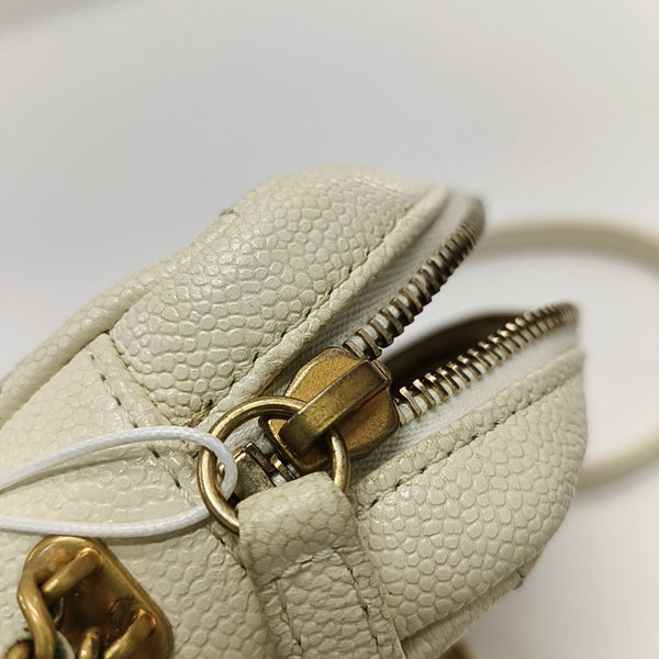 Quilted Grained Calfskin White