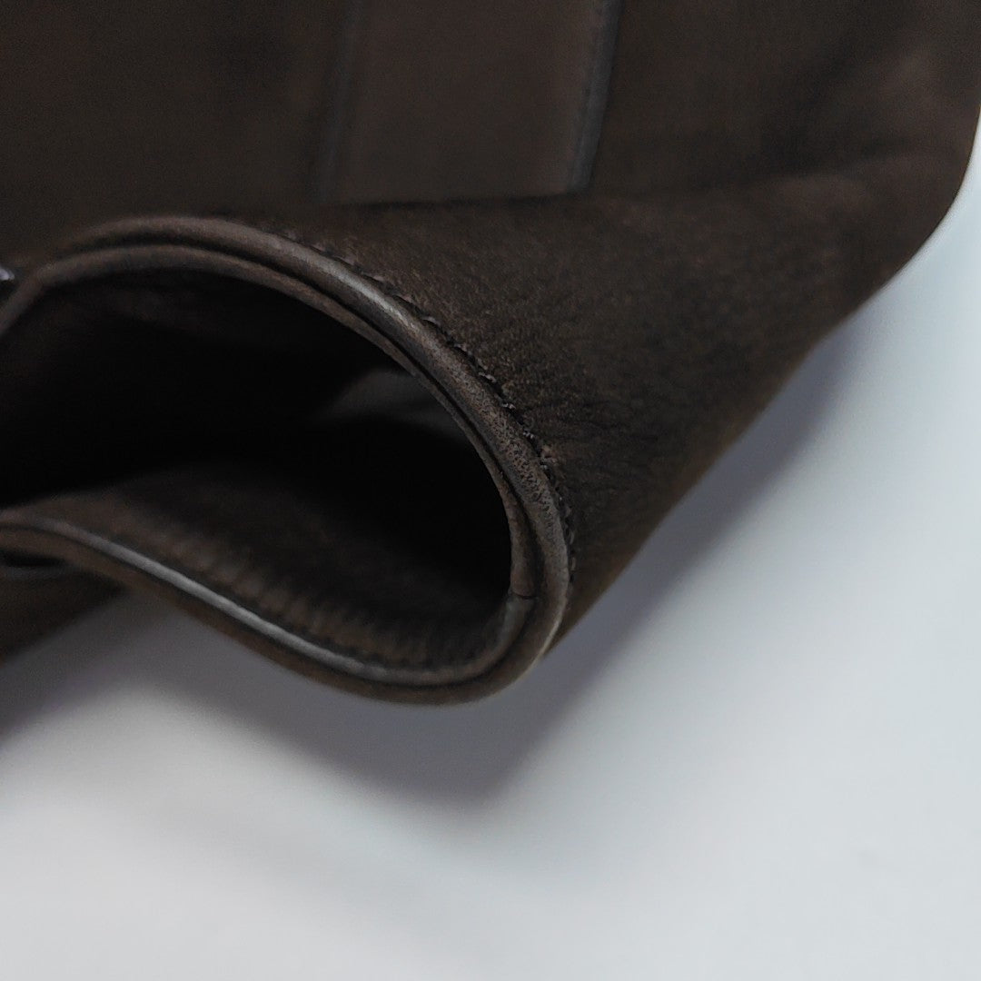 Suede Tote Bag Brown