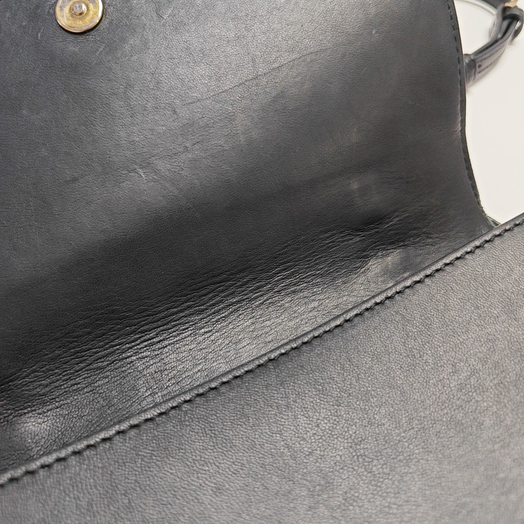 Calfskin Shoulder Bag Black
