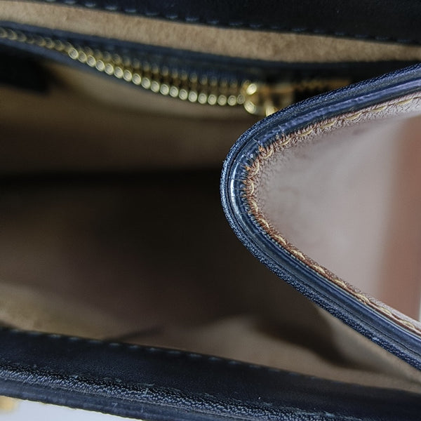 Padlock Small Monogram Coated Canvas Beige