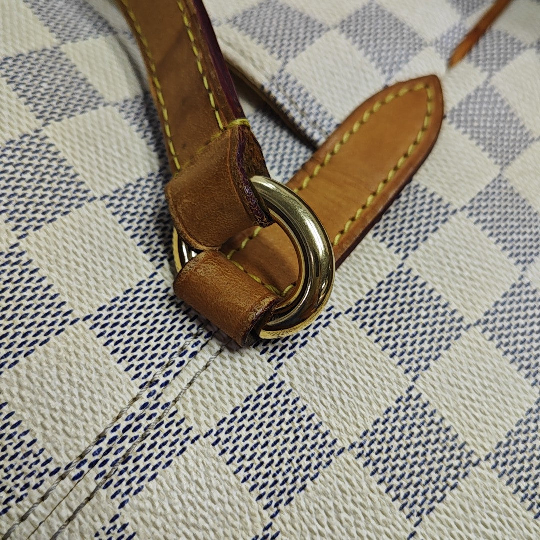 TOTALLY MM Damier Azur Coated Canvas White