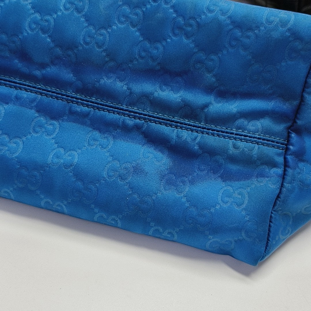 Monogram Nylon Tote Bag Blue