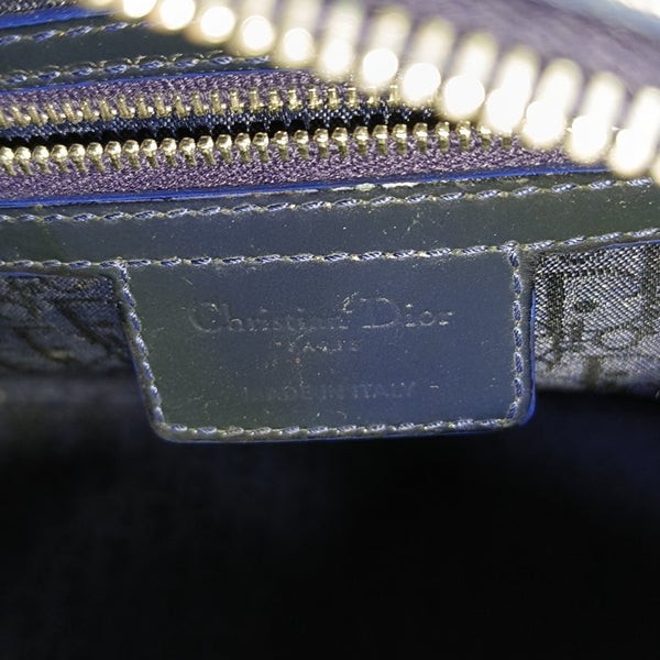 Lady Dior Medium Quilted Patent Leather Blue