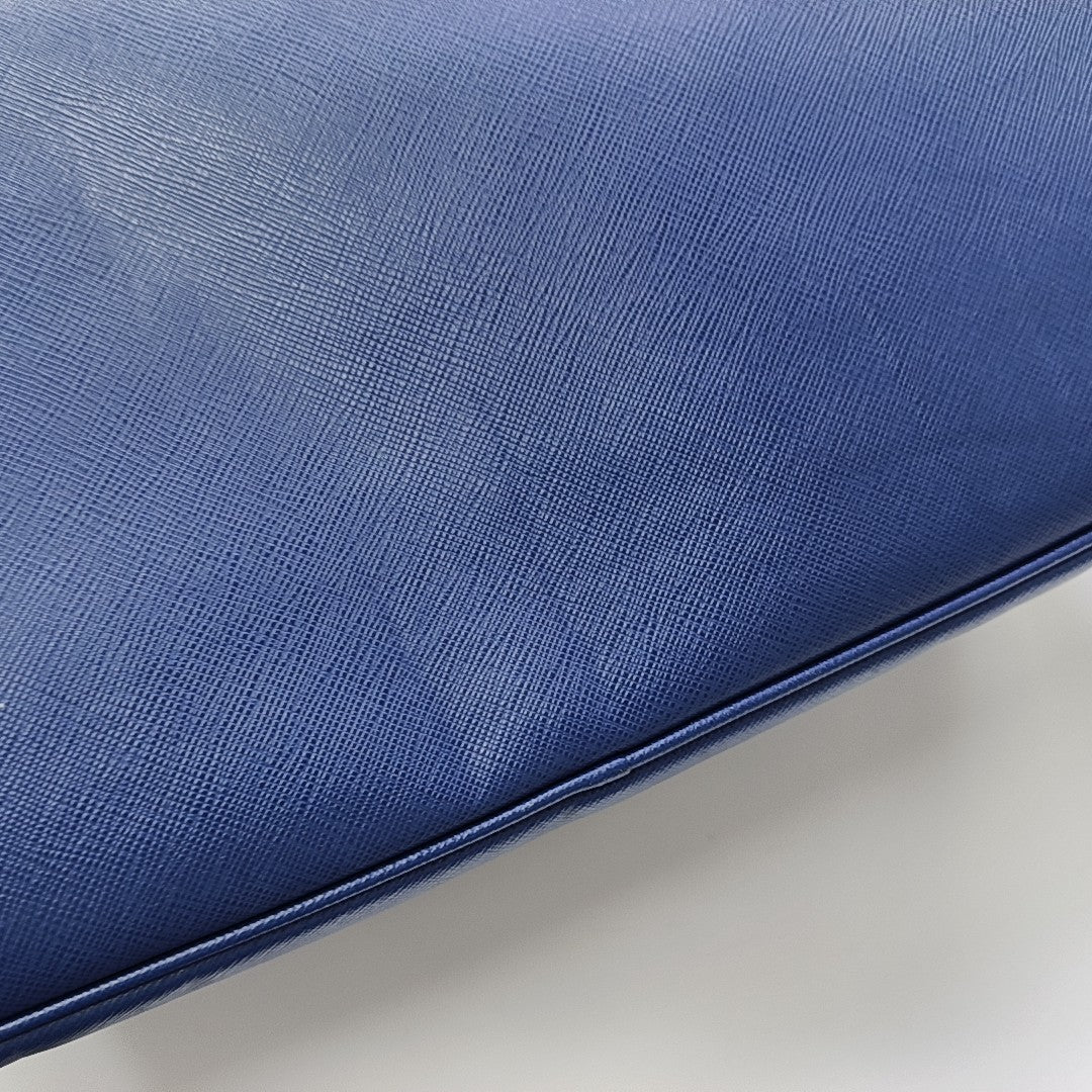 Galleria Large Saffiano Calfskin Blue