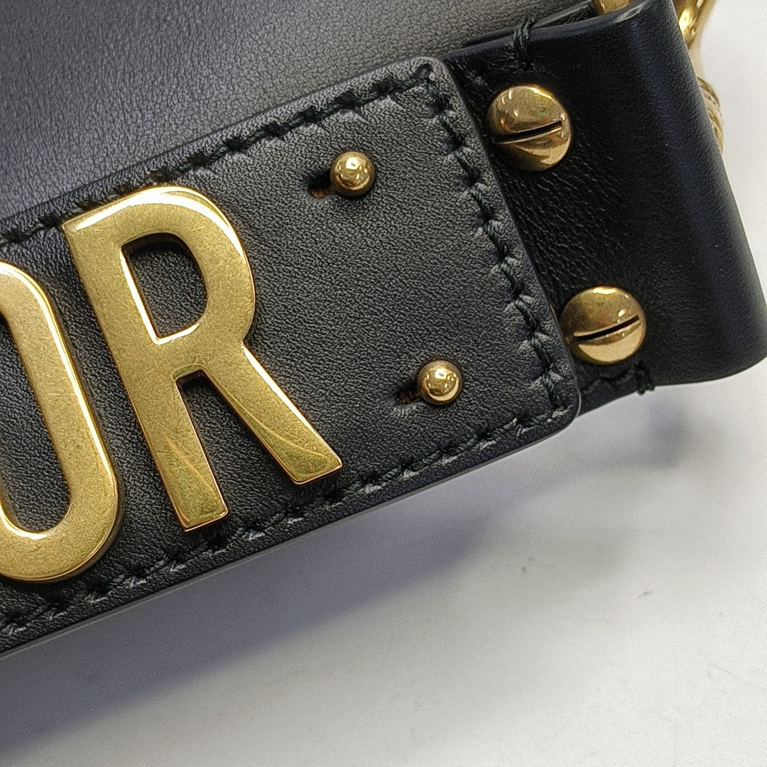 Calfskin Top Handle Bag Black