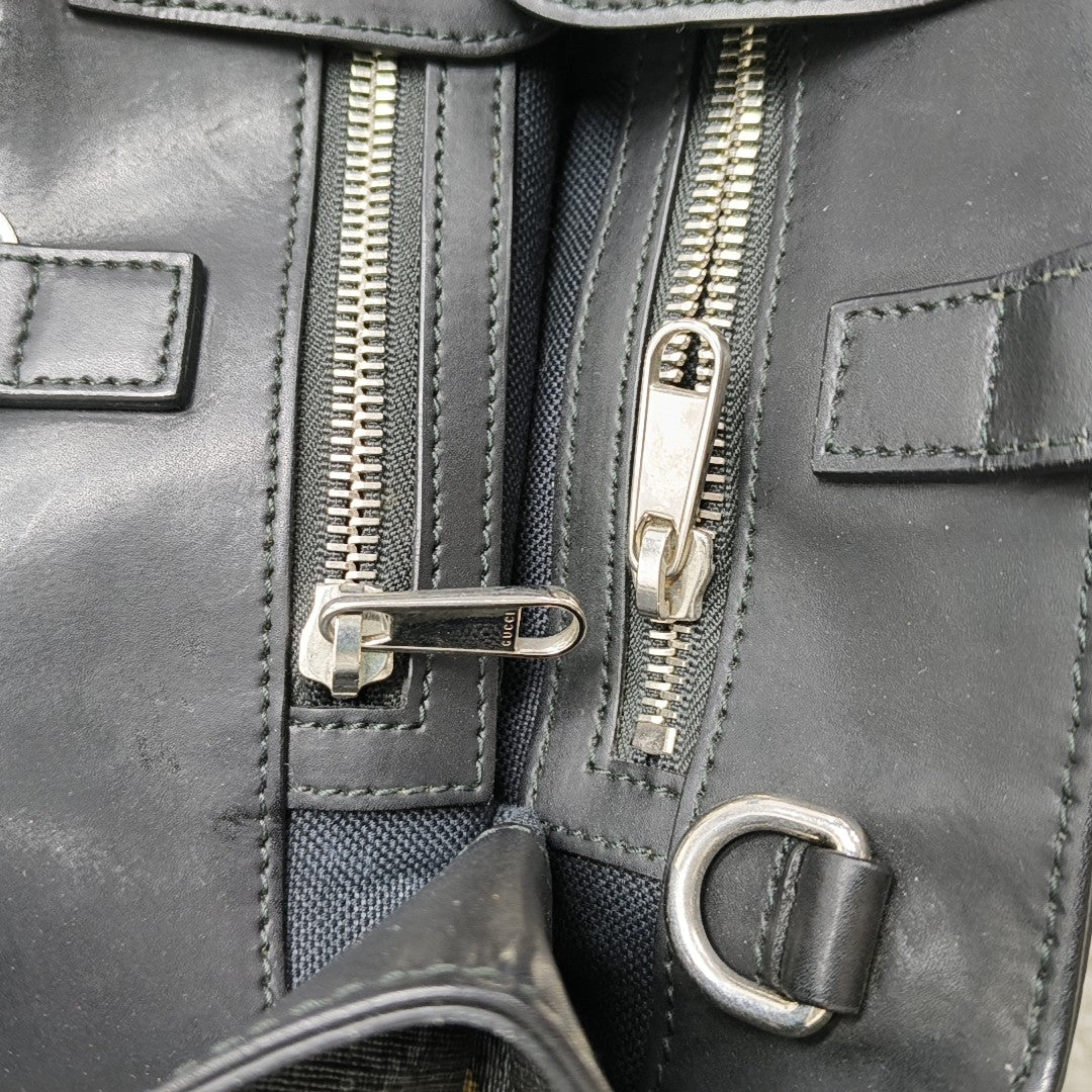 GG Supreme Monogram Coated Canvas Black