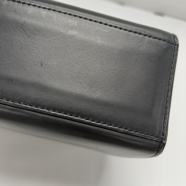 Calfskin Top Handle Bag Black
