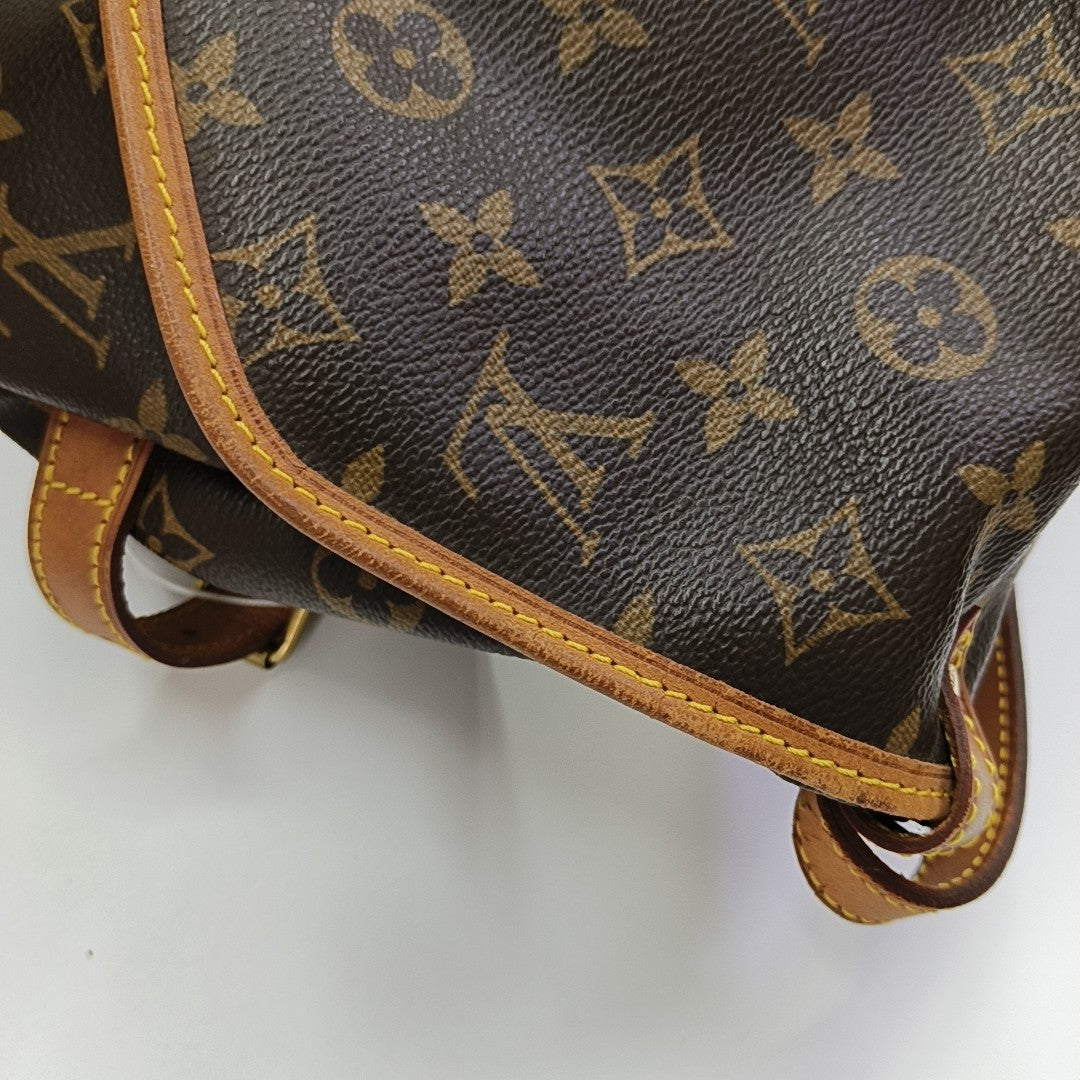 SAUMUR 30 Monogram Coated Canvas Brown