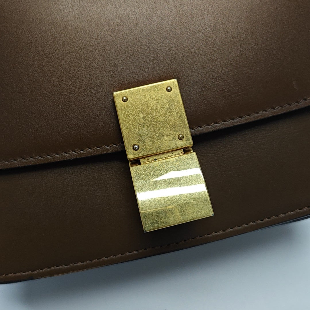 CLASSIC BOX Mini Calfskin Brown
