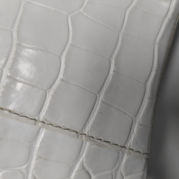Hourglass Wallet On Chain Mini Calfskin White