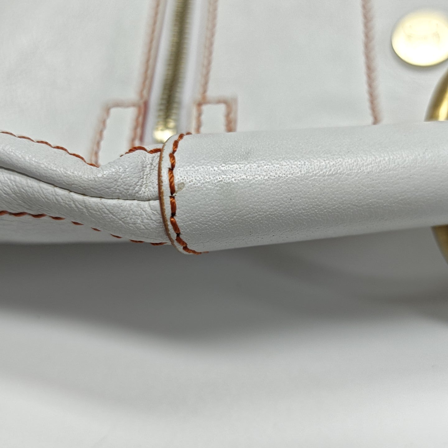Calfskin Top Handle Bag White