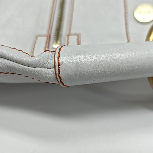 Calfskin Top Handle Bag White