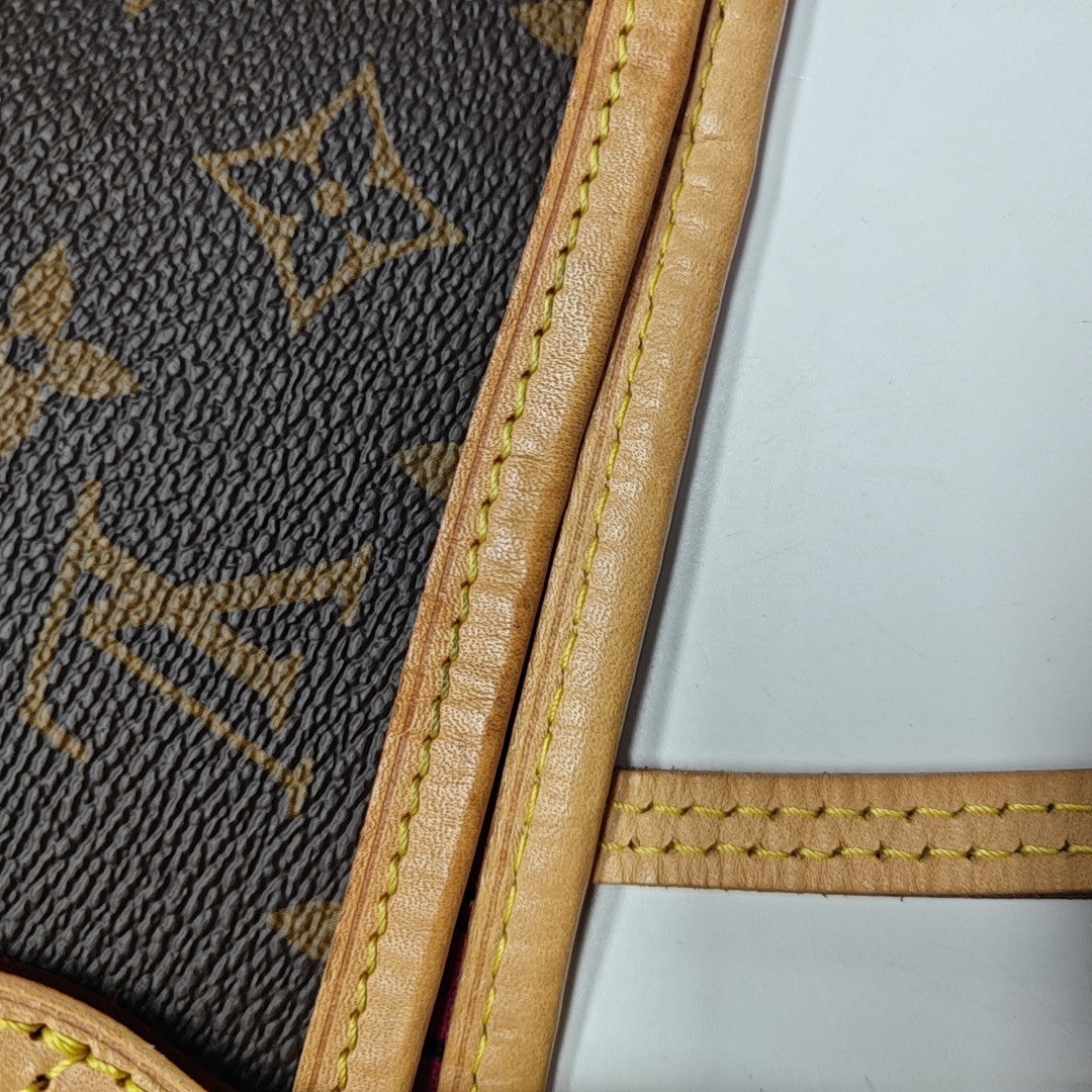 NEVERFULL MM Monogram Coated Canvas Brown