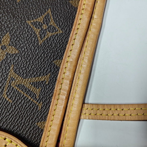 NEVERFULL MM Monogram Coated Canvas Brown