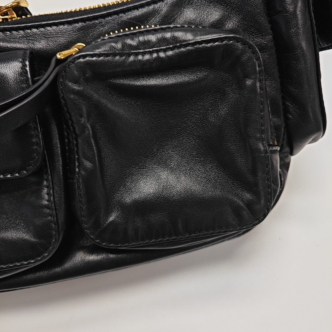 Lambskin Shoulder Bag Black