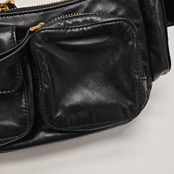 Lambskin Shoulder Bag Black
