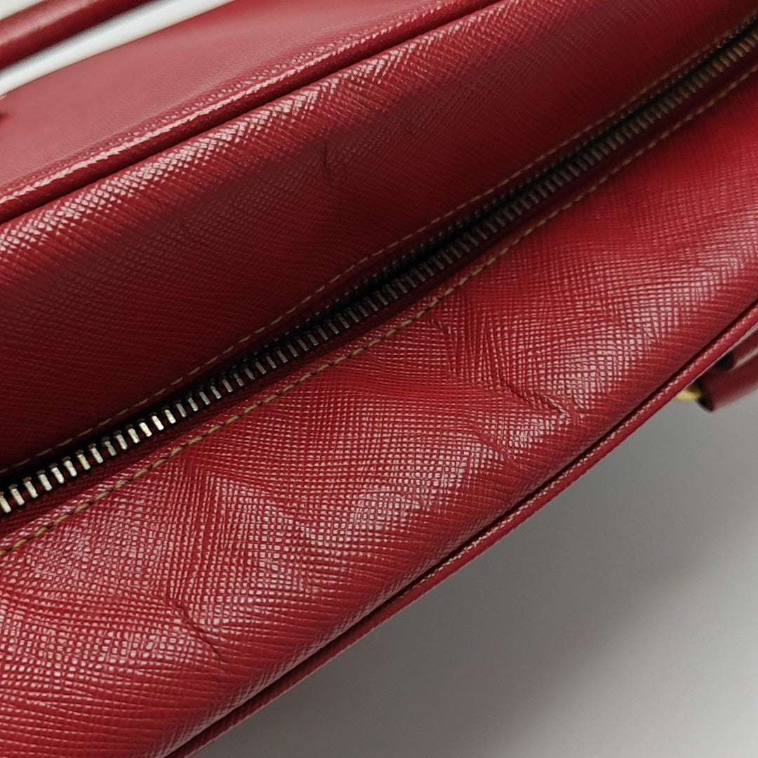Suitcase Saffiano Calfskin Red