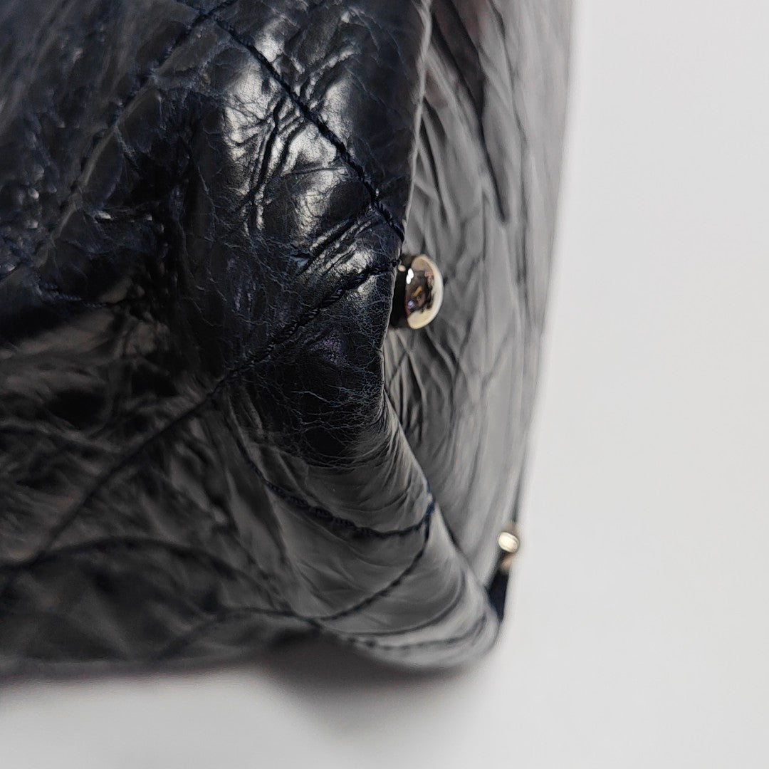 Quilted Calfskin Shoulder Bag Blue