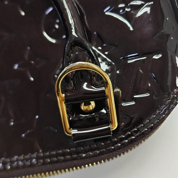 ALMA BB Monogram Patent Leather Brown